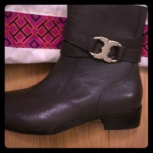 Tory Burch Coconut Brown Gemini Link Ankle Boots